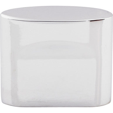 Top Knobs TK73PC: 1-1/4" cc Sanctuary Oval Slot Cabinet Knob - Polished Chrome