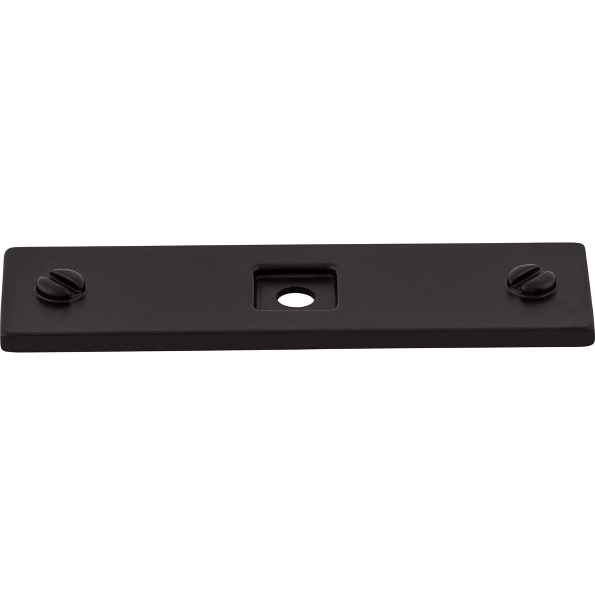 Top Knobs TK741BLK: Channing Rectangle Backplate - Flat Black
