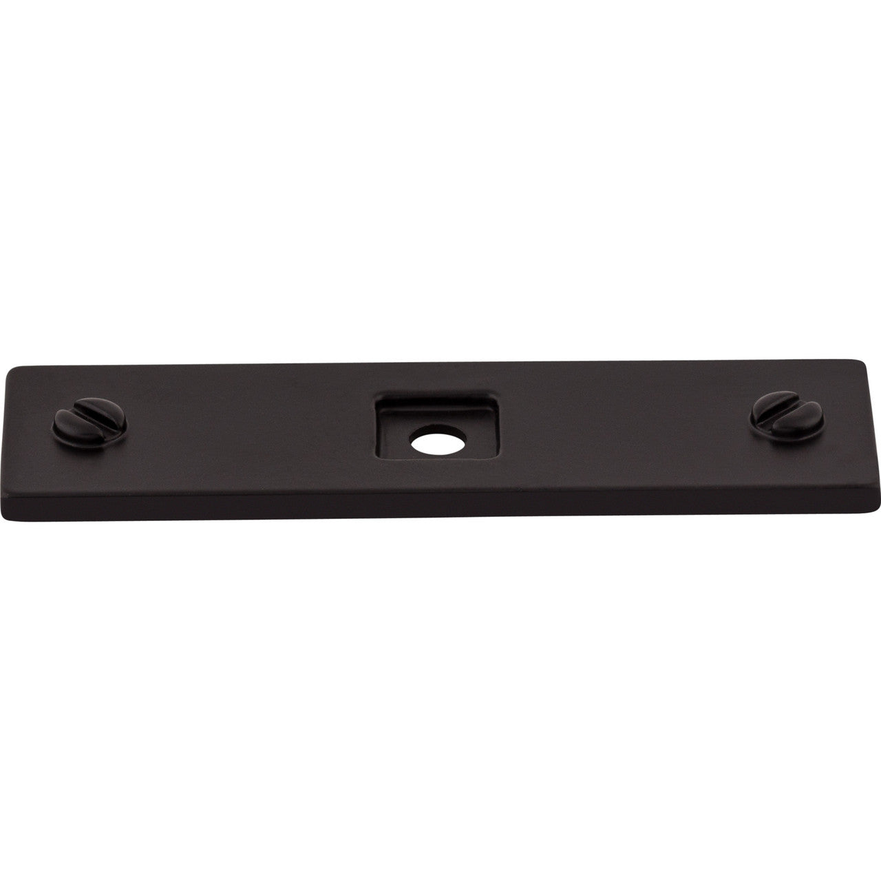 Top Knobs TK741BLK: Channing Rectangle Backplate - Flat Black