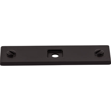 Top Knobs TK741BLK: Channing Rectangle Backplate - Flat Black