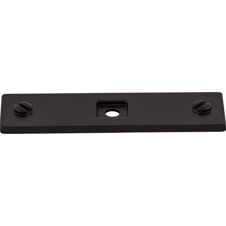 Top Knobs TK741BLK: Channing Rectangle Backplate - Flat Black