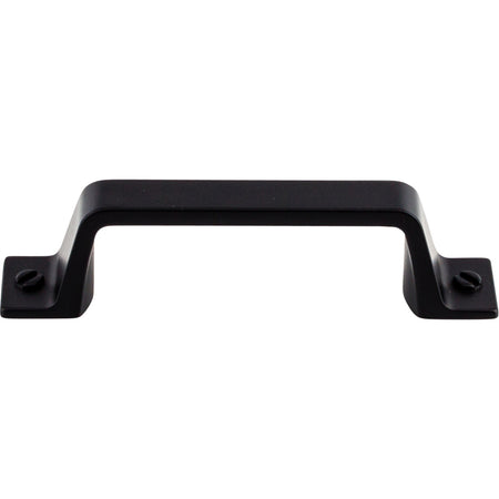 Top Knobs TK742BLK: 3" cc Channing Flat Bar Cabinet Pull - Flat Black