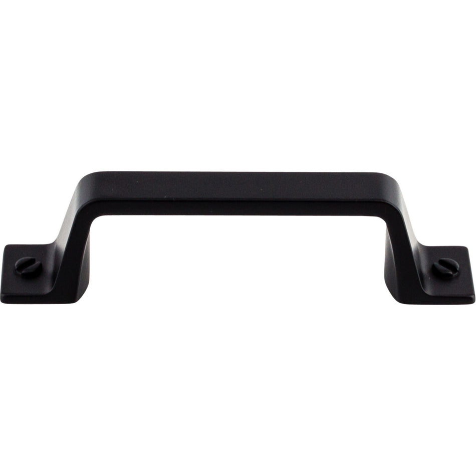 Top Knobs TK742BLK: 3" cc Channing Flat Bar Cabinet Pull - Flat Black