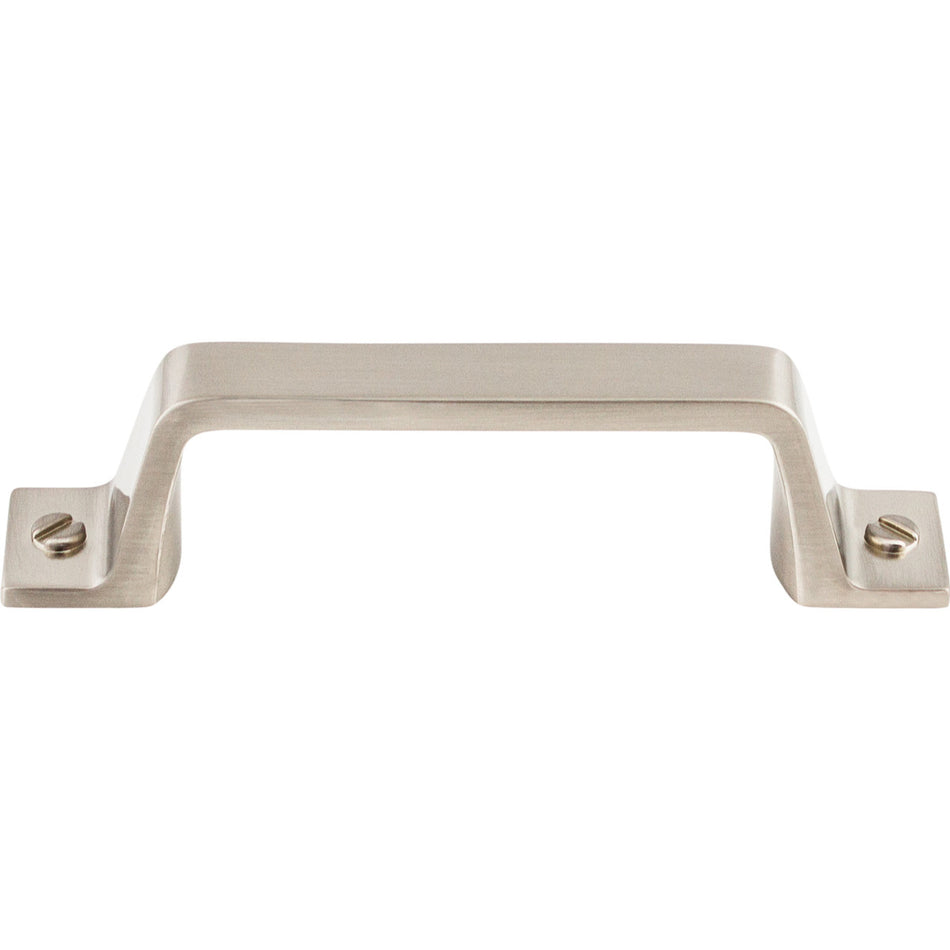 Top Knobs TK742BSN: 3" cc Channing Flat Bar Cabinet Pull - Brushed Satin Nickel