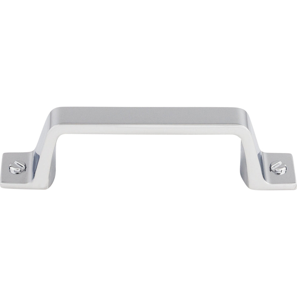 Top Knobs TK742PC: 3" cc Channing Flat Bar Cabinet Pull - Polished Chrome