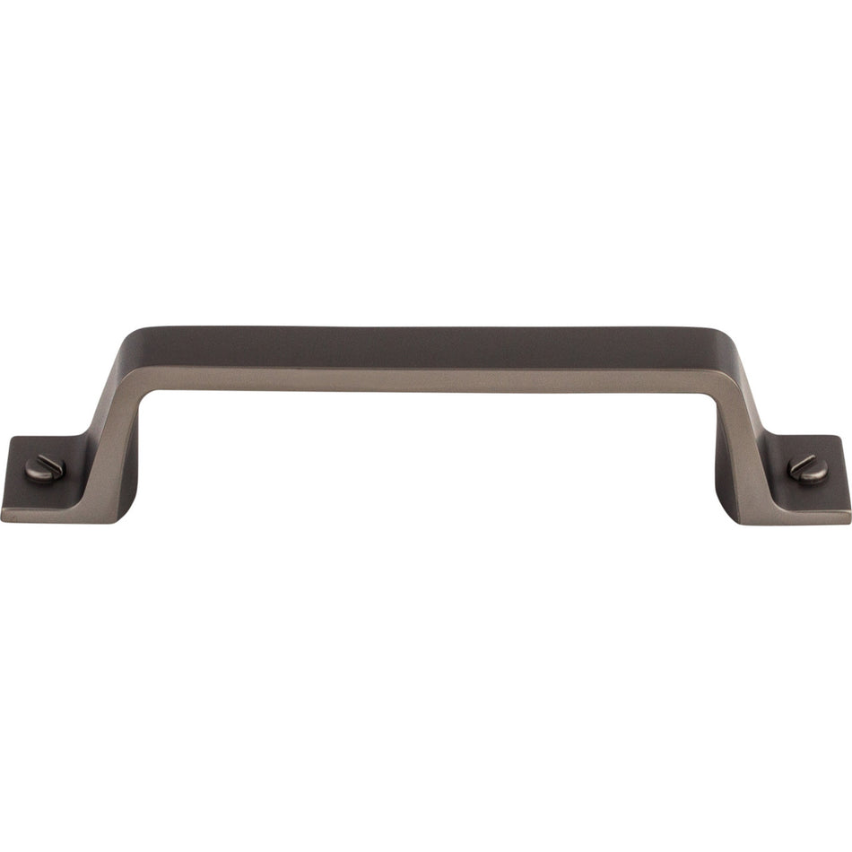 Top Knobs TK743AG: 3-3/4" cc Channing Flat Bar Cabinet Pull - Ash Gray