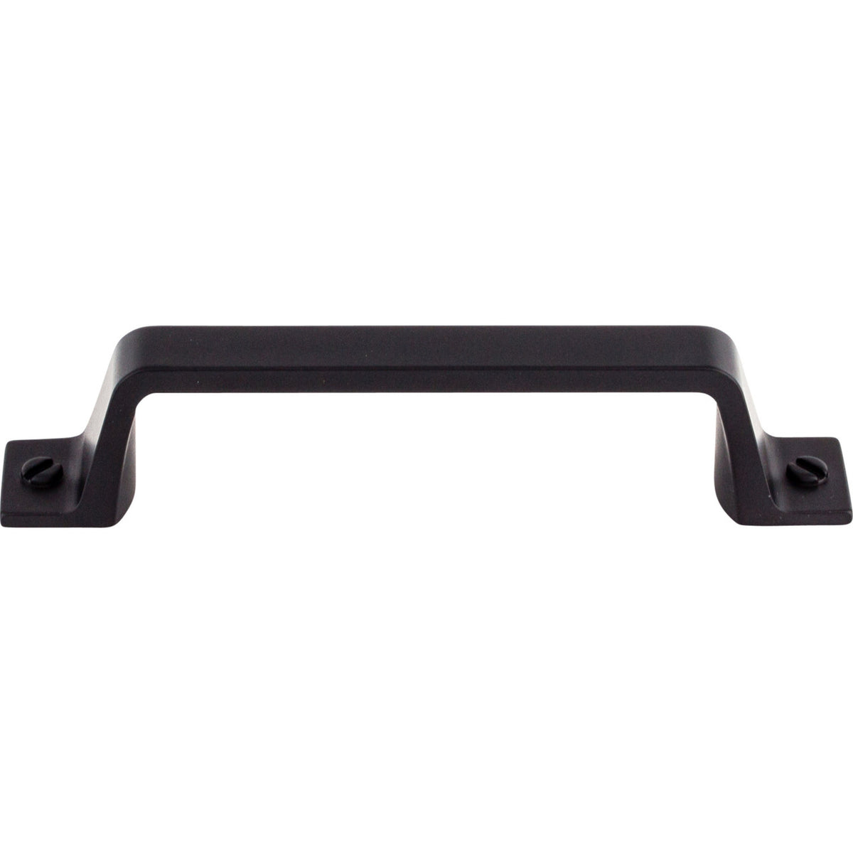 Top Knobs TK743BLK: 3-3/4" cc Channing Flat Bar Cabinet Pull - Flat Black