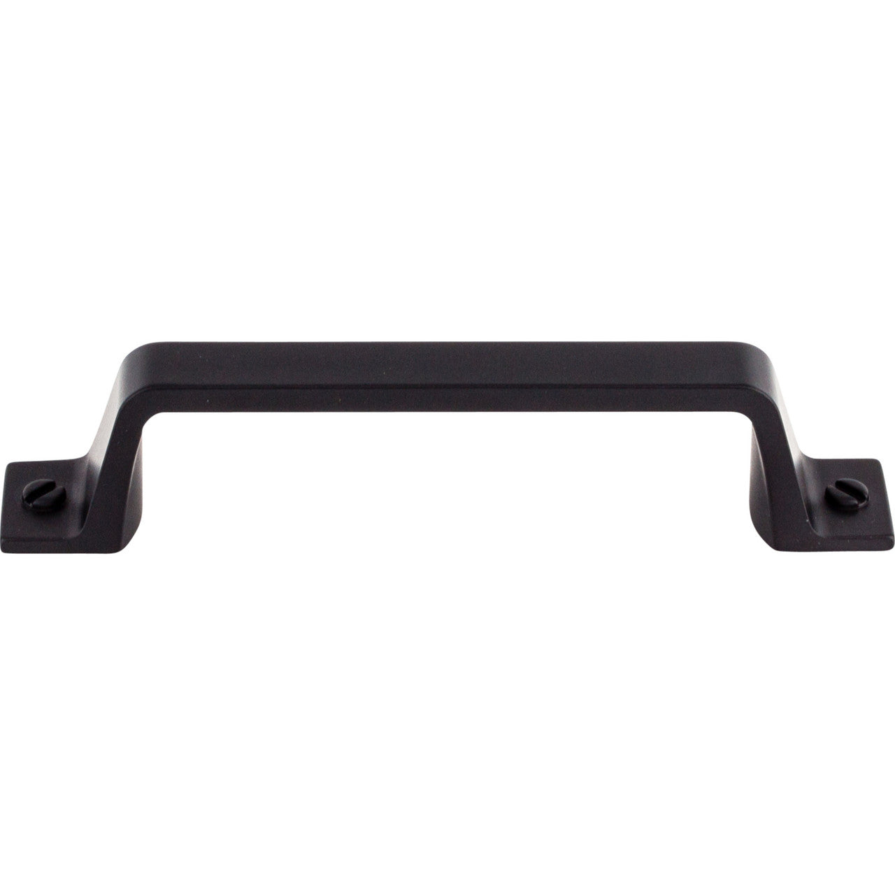 Top Knobs TK743BLK: 3-3/4" cc Channing Flat Bar Cabinet Pull - Flat Black