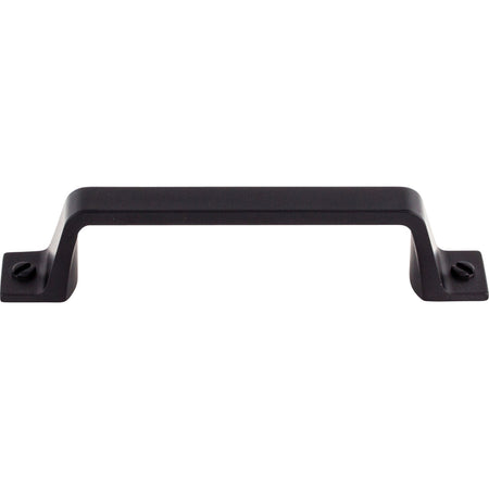 Top Knobs TK743BLK: 3-3/4" cc Channing Flat Bar Cabinet Pull - Flat Black
