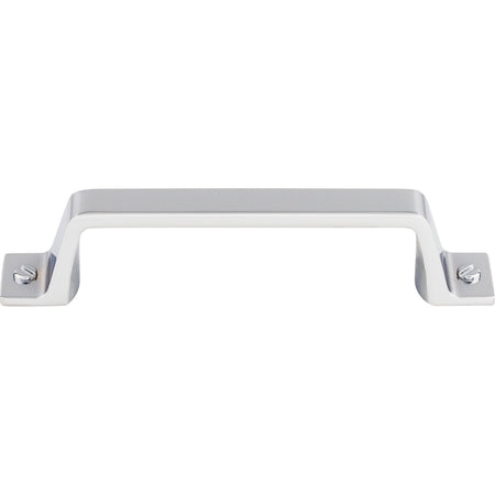Top Knobs TK743PC: 3-3/4" cc Channing Flat Bar Cabinet Pull - Polished Chrome
