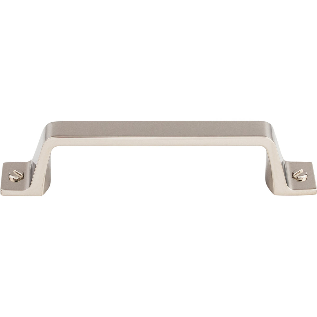 Top Knobs TK743PN: 3-3/4" cc Channing Flat Bar Cabinet Pull - Polished Nickel
