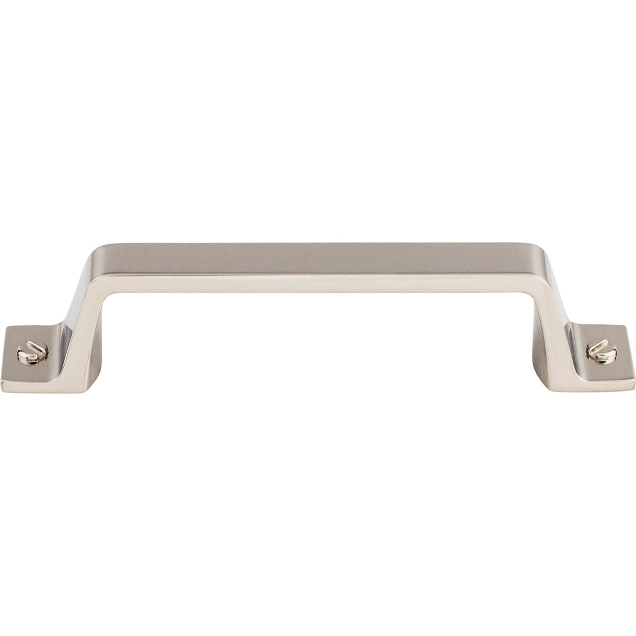 Top Knobs TK743PN: 3-3/4" cc Channing Flat Bar Cabinet Pull - Polished Nickel