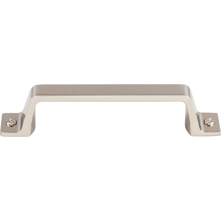 Top Knobs TK743PN: 3-3/4" cc Channing Flat Bar Cabinet Pull - Polished Nickel