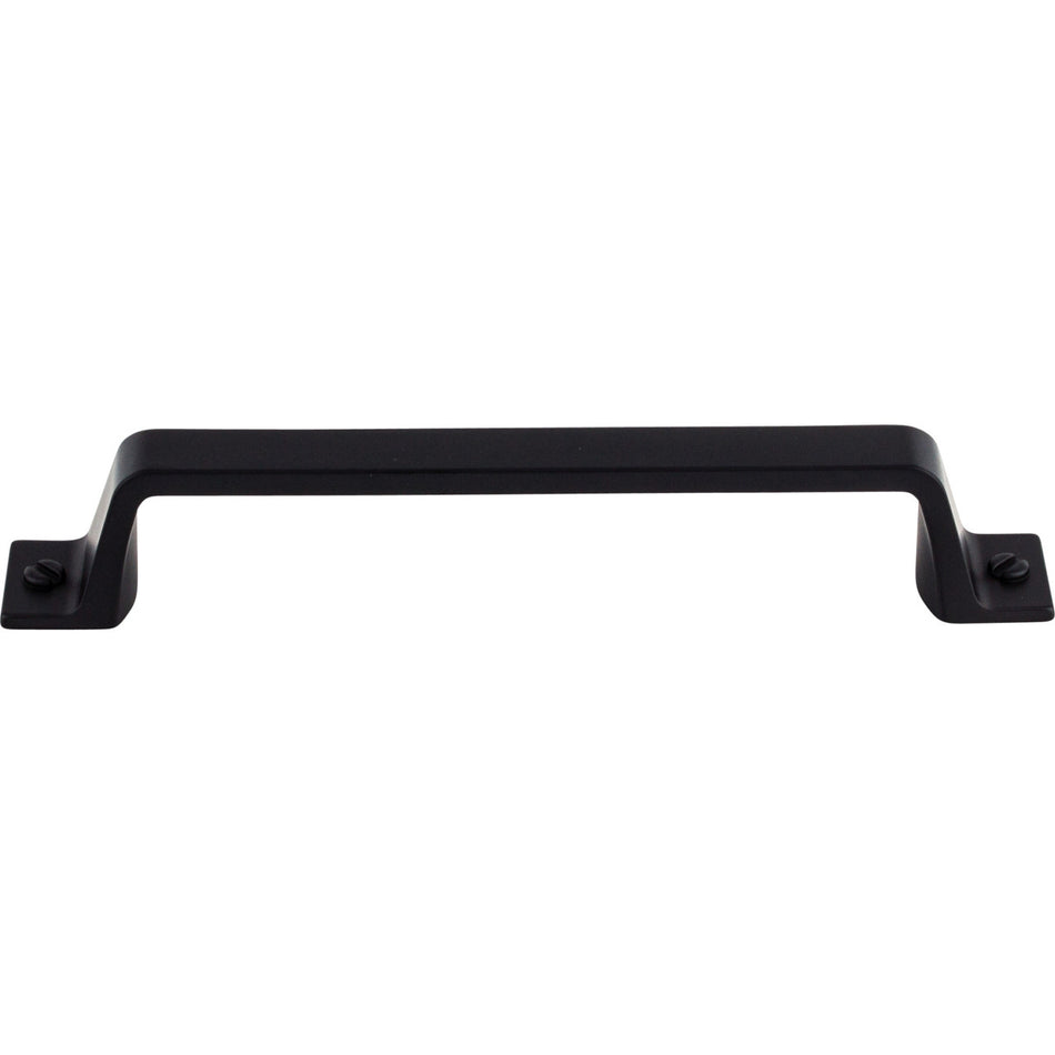 Top Knobs TK744BLK: 5-1/16" cc Channing Flat Bar Cabinet Pull - Flat Black