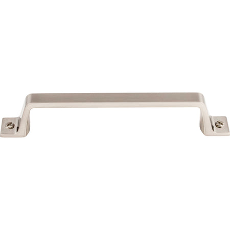 Top Knobs TK744BSN: 5-1/16" cc Channing Flat Bar Cabinet Pull - Brushed Satin Nickel