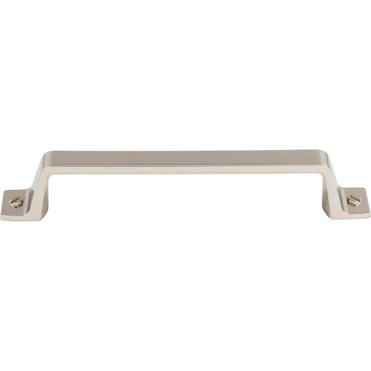 Top Knobs TK744PN: 5-1/16" cc Channing Flat Bar Cabinet Pull - Polished Nickel
