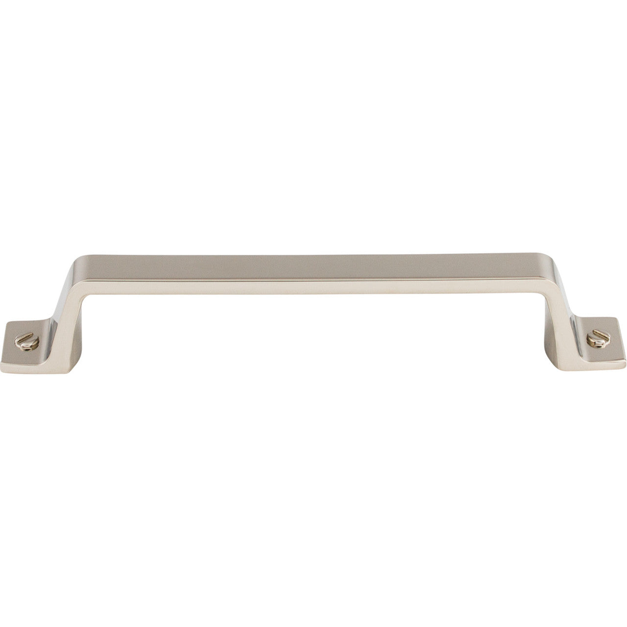 Top Knobs TK744PN: 5-1/16" cc Channing Flat Bar Cabinet Pull - Polished Nickel