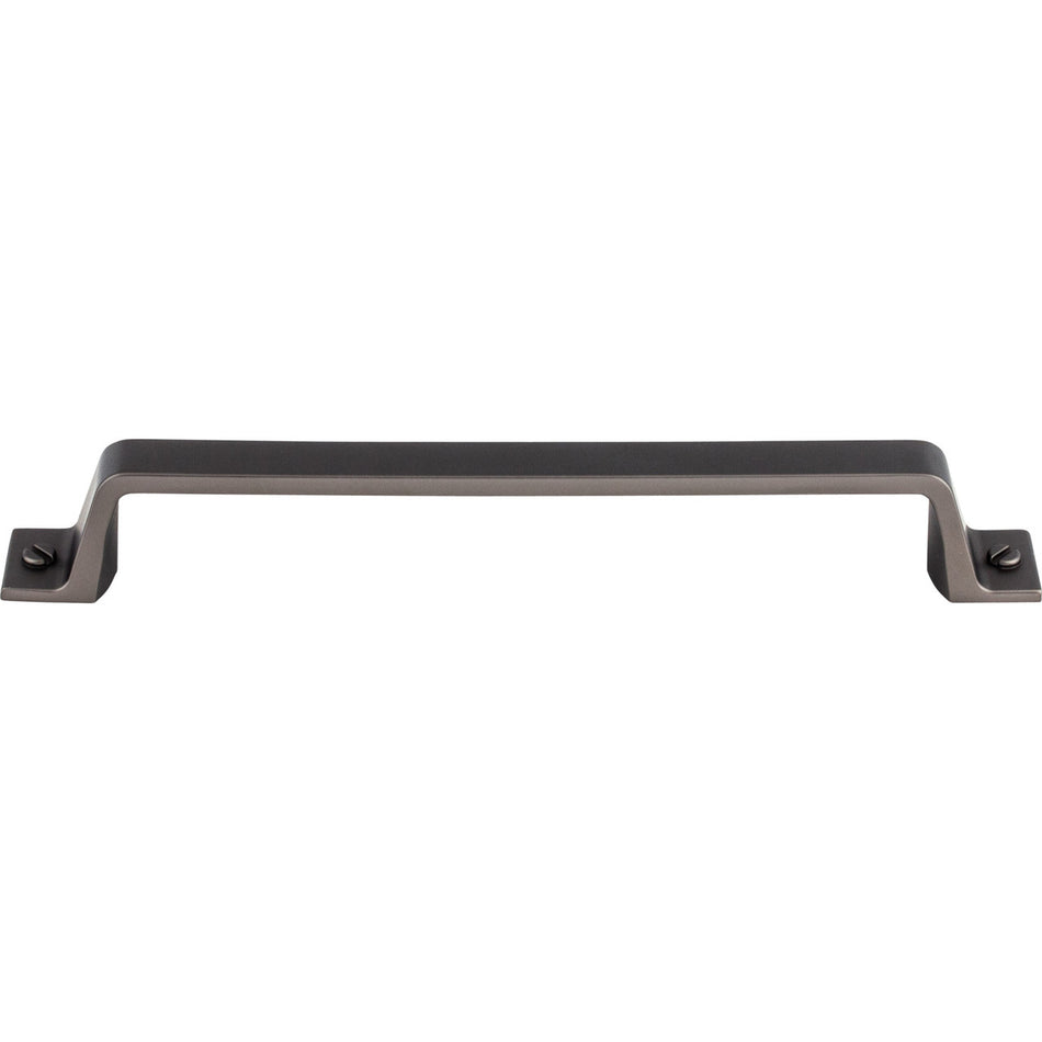 Top Knobs TK745AG: 6-5/16" cc Channing Flat Bar Cabinet Pull - Ash Gray