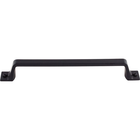 Top Knobs TK745BLK: 6-5/16" cc Channing Flat Bar Cabinet Pull - Flat Black