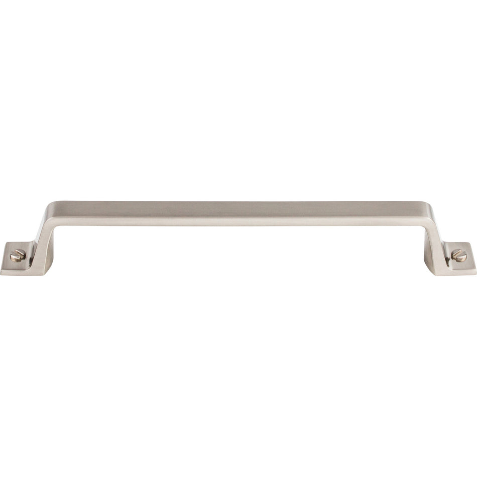 Top Knobs TK745BSN: 6-5/16" cc Channing Flat Bar Cabinet Pull - Brushed Satin Nickel