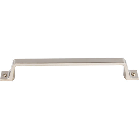 Top Knobs TK745PN: 6-5/16" cc Channing Flat Bar Cabinet Pull - Polished Nickel