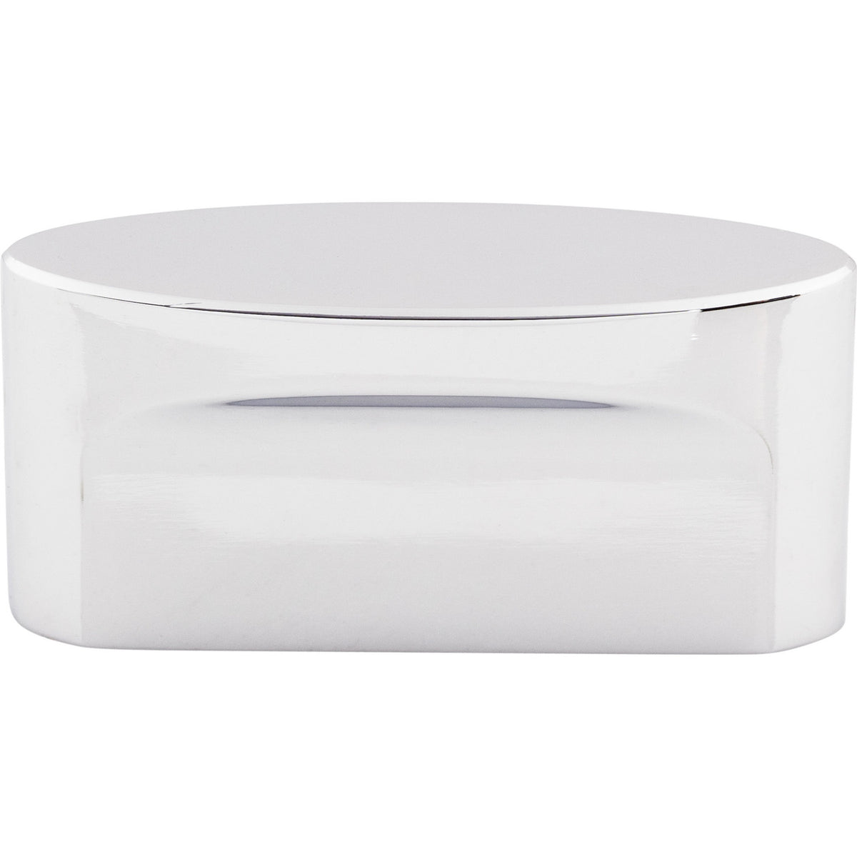 Top Knobs TK74PC: 1-1/2" cc Sanctuary Oval Slot Cabinet Knob - Polished Chrome