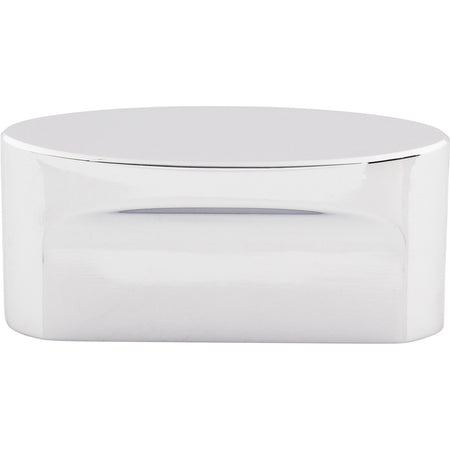 Top Knobs TK74PC: 1-1/2" cc Sanctuary Oval Slot Cabinet Knob - Polished Chrome