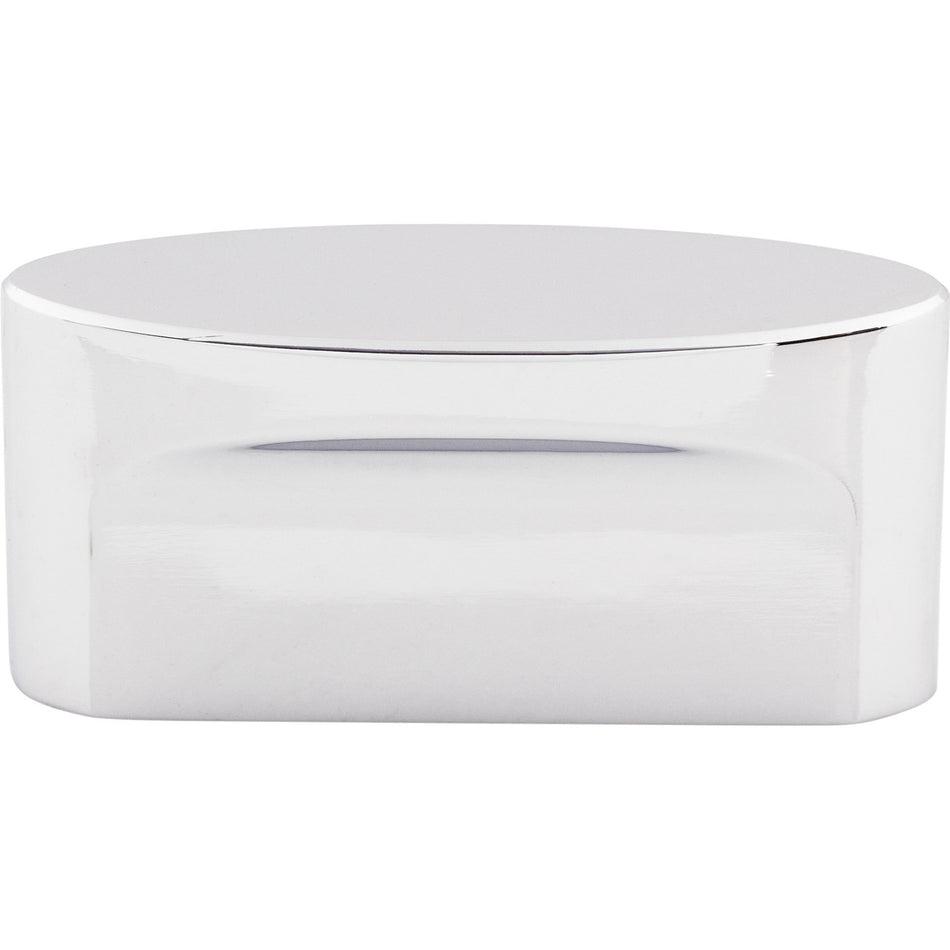 Top Knobs TK74PC: 1-1/2" cc Sanctuary Oval Slot Cabinet Knob - Polished Chrome