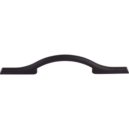 Top Knobs TK753BLK: 3-3/4" cc Somerdale Arched Cabinet Pull - Flat Black