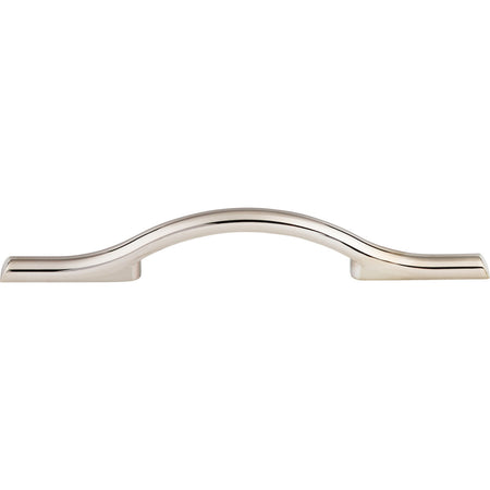 Top Knobs TK753PN: 3-3/4" cc Somerdale Arched Cabinet Pull - Polished Nickel