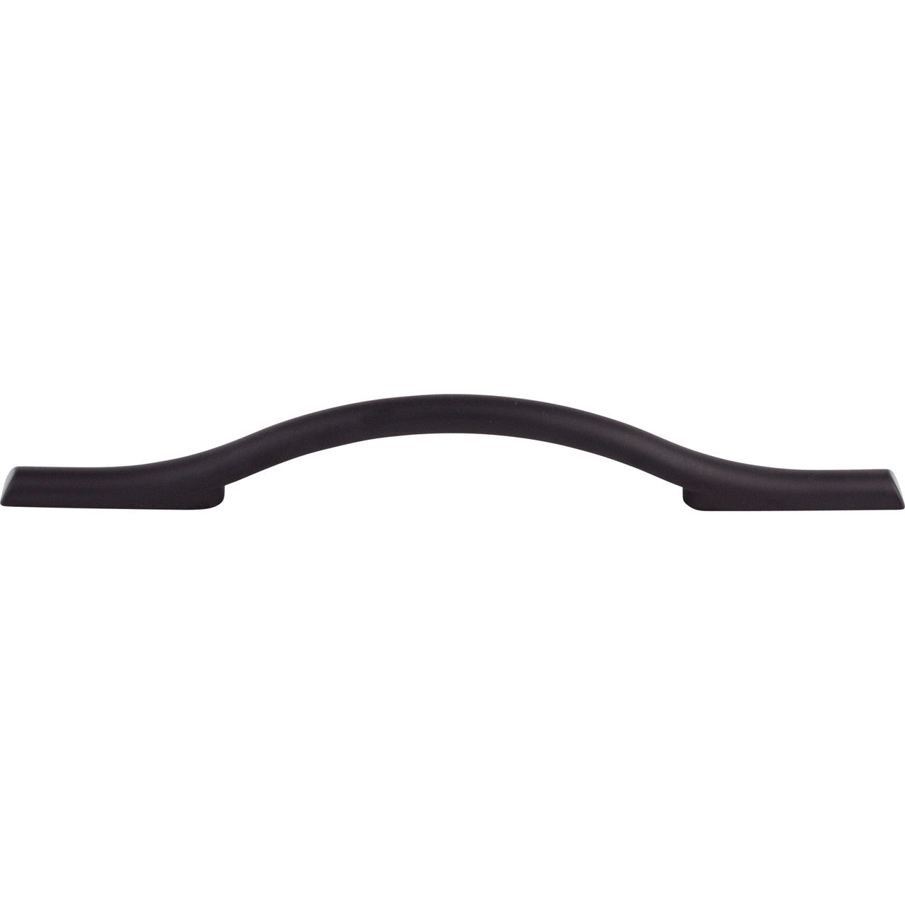 Top Knobs TK754BLK: 5-1/16" cc Somerdale Arched Cabinet Pull - Flat Black
