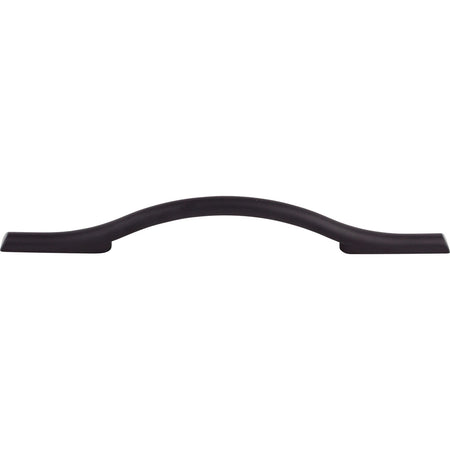 Top Knobs TK754BLK: 5-1/16" cc Somerdale Arched Cabinet Pull - Flat Black