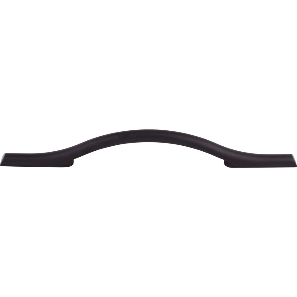 Top Knobs TK754BLK: 5-1/16" cc Somerdale Arched Cabinet Pull - Flat Black