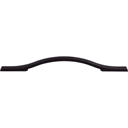 Top Knobs TK755BLK: 6-5/16" cc Somerdale Arched Cabinet Pull - Flat Black