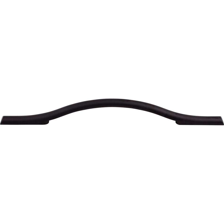 Top Knobs TK755BLK: 6-5/16" cc Somerdale Arched Cabinet Pull - Flat Black
