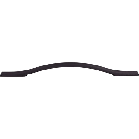 Top Knobs TK756BLK: 7-9/16" cc Somerdale Arched Cabinet Pull - Flat Black