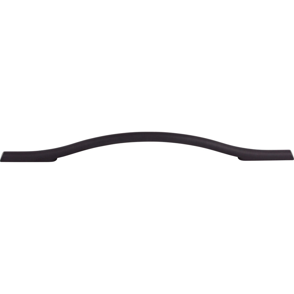 Top Knobs TK756BLK: 7-9/16" cc Somerdale Arched Cabinet Pull - Flat Black
