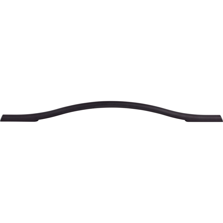 Top Knobs TK757BLK: 9" cc Somerdale Arched Cabinet Pull - Flat Black