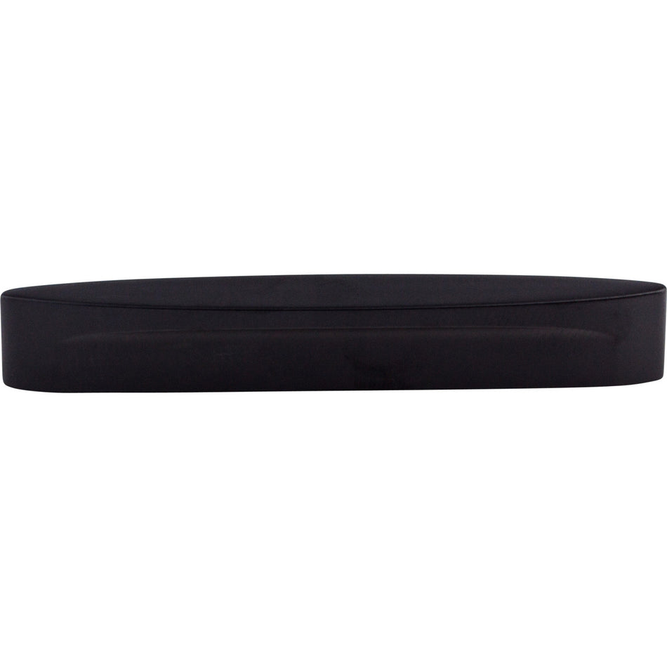 Top Knobs TK75BLK: 5" cc Sanctuary Oval Slot Cabinet Pull - Flat Black