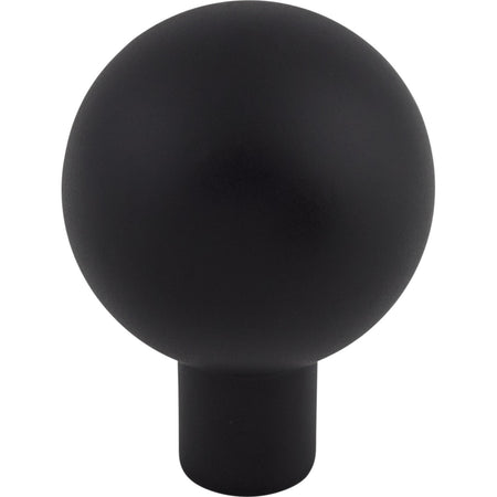 Top Knobs TK761BLK: 1" Brookline Sphere Cabinet Knob - Flat Black