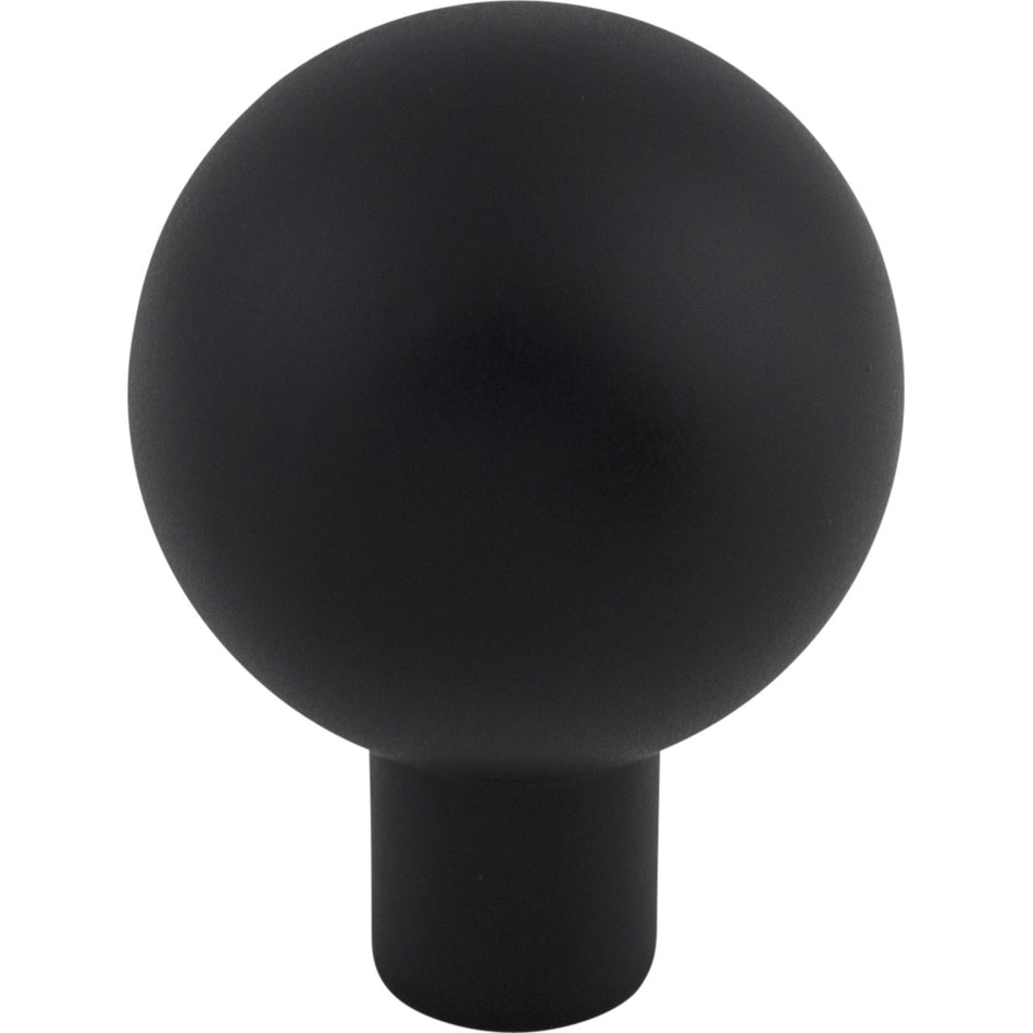 Top Knobs TK761BLK: 1" Brookline Sphere Cabinet Knob - Flat Black