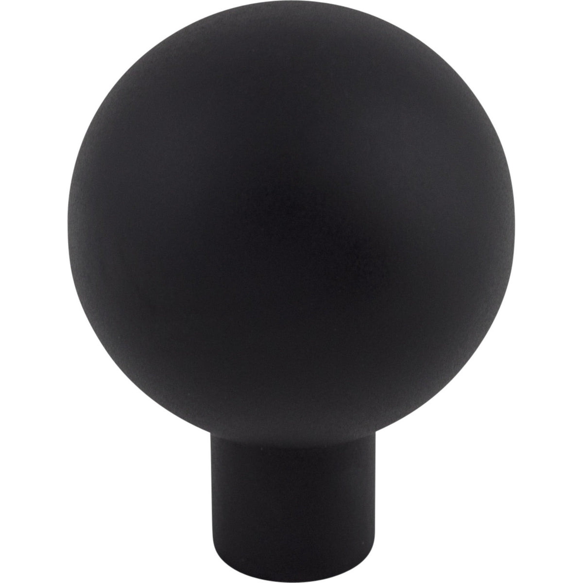 Top Knobs TK762BLK: 1-1/8" Brookline Sphere Cabinet Knob - Flat Black