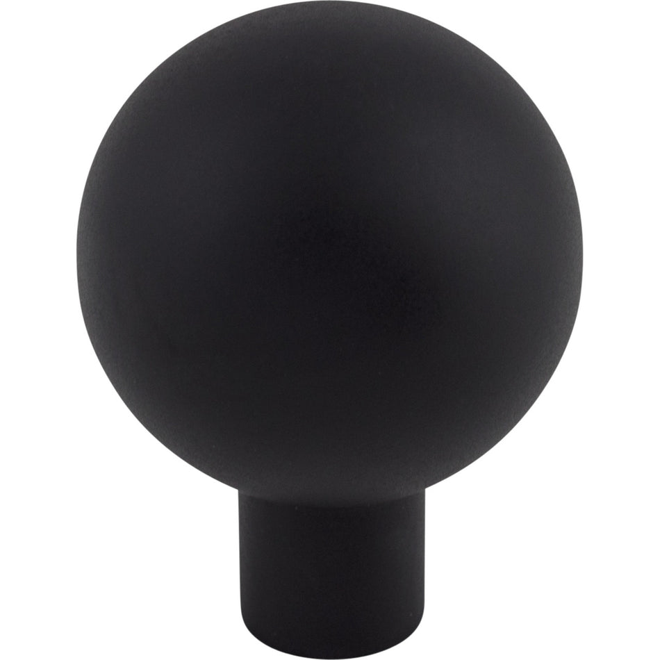 Top Knobs TK762BLK: 1-1/8" Brookline Sphere Cabinet Knob - Flat Black