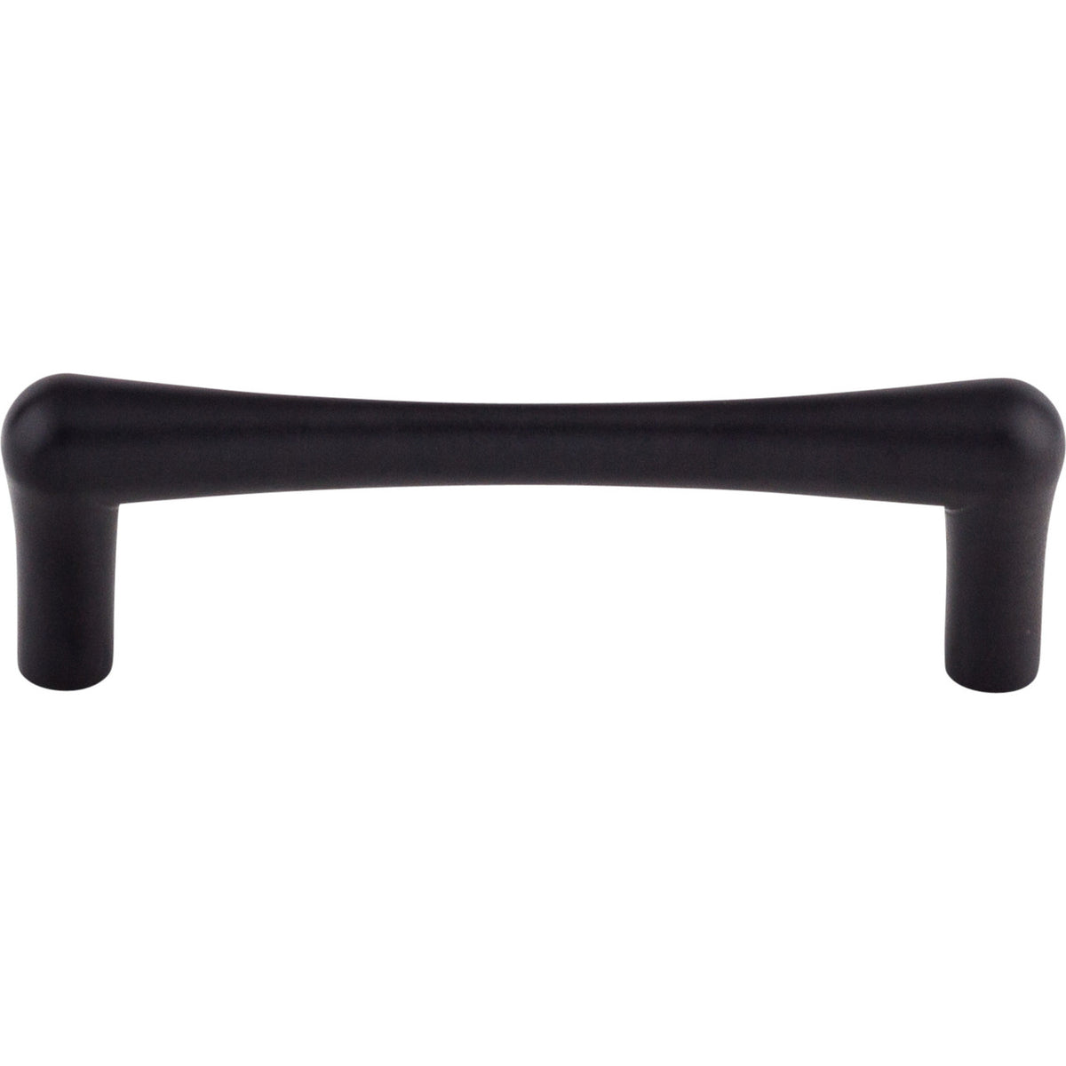 Top Knobs TK763BLK: 3-3/4" cc Brookline Round Bar Cabinet Pull - Flat Black