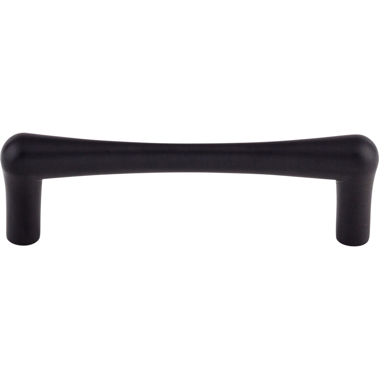 Top Knobs TK763BLK: 3-3/4" cc Brookline Round Bar Cabinet Pull - Flat Black