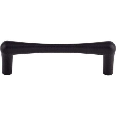 Top Knobs TK763BLK: 3-3/4" cc Brookline Round Bar Cabinet Pull - Flat Black