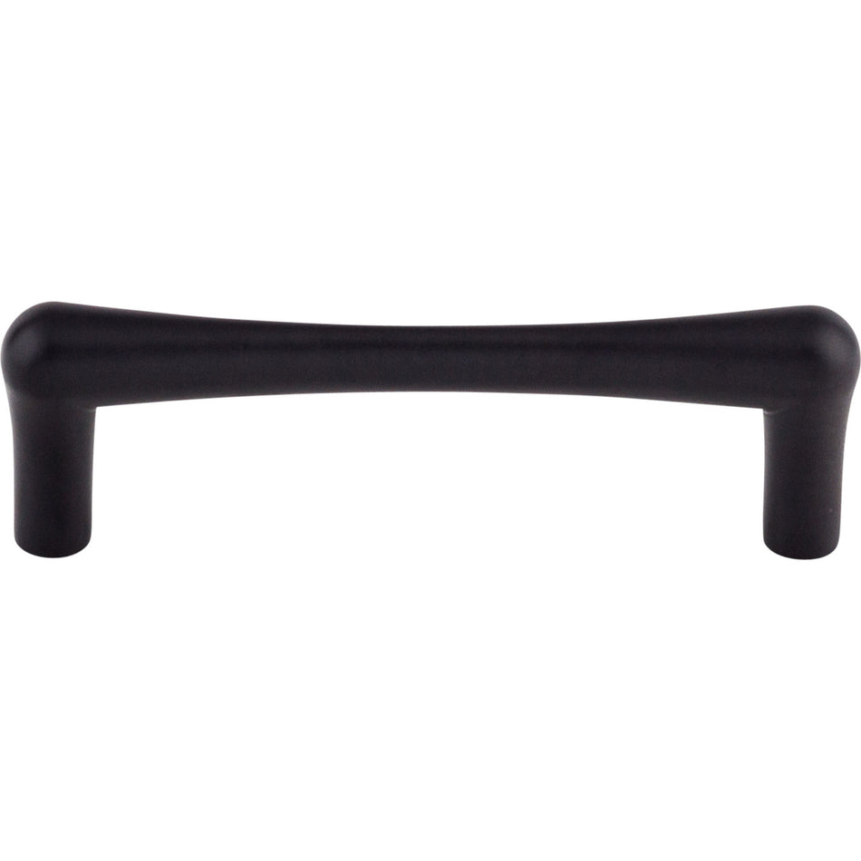 Top Knobs TK763BLK: 3-3/4" cc Brookline Round Bar Cabinet Pull - Flat Black