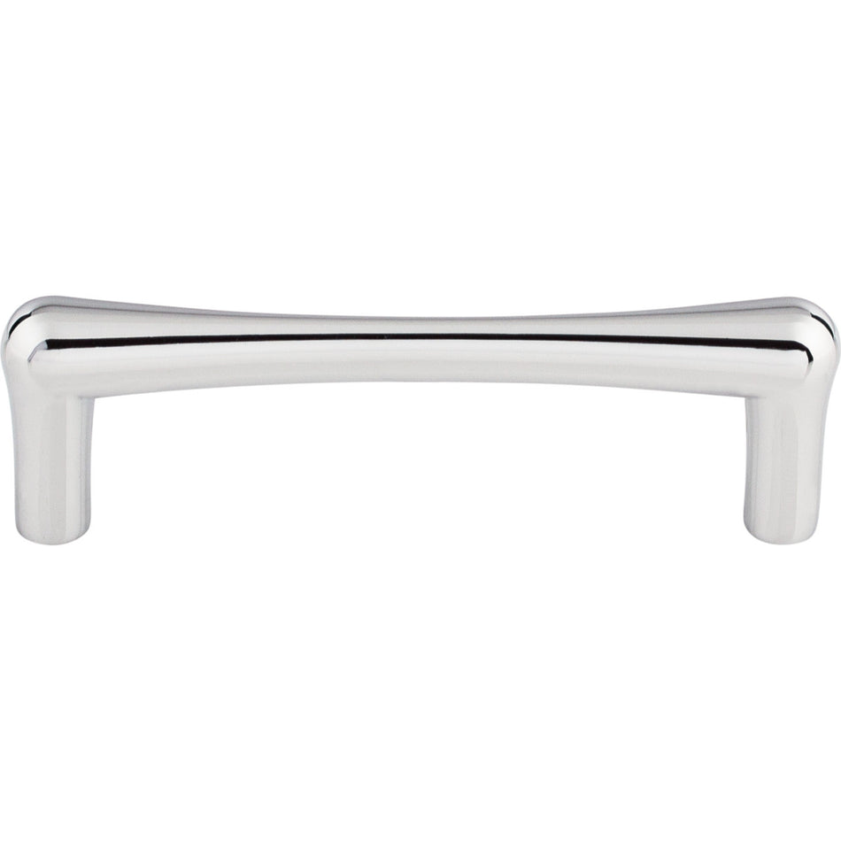 Top Knobs TK763PC: 3-3/4" cc Brookline Round Bar Cabinet Pull - Polished Chrome