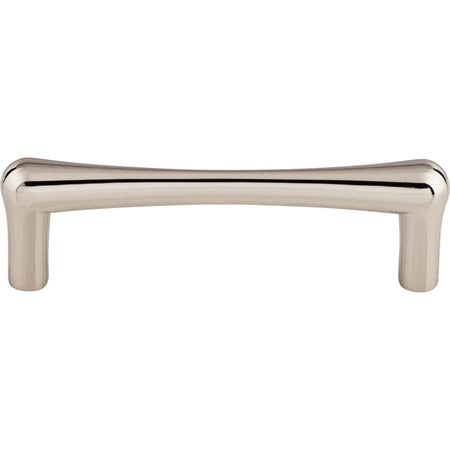 Top Knobs TK763PN: 3-3/4" cc Brookline Round Bar Cabinet Pull - Polished Nickel