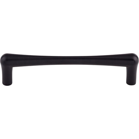 Top Knobs TK764BLK: 5-1/16" cc Brookline Round Bar Cabinet Pull - Flat Black